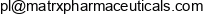 Matrx Pharmaceuticals Email address