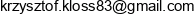 Firma Uslugowa Krzysztof Kloss Adres e-mail