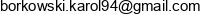 Software Development Karol Borkowski Email address