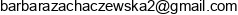 Barbara Zachaczewska Email address