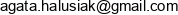 Agata Halusiak Adres e-mail