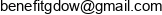 Benefit Gdow Email address