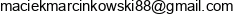 Mm3d Maciej Marcinkowski Email address
