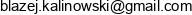 Blazej Kalinowski Email address