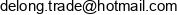 Delong International Trade Email address