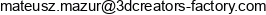 3d Creators Mateusz Mazur Email address